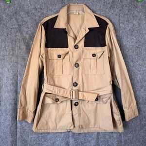 VTG 60s Game Winner Jacket Men M Tan Brown Safari Field Shooting Shirt Belted
